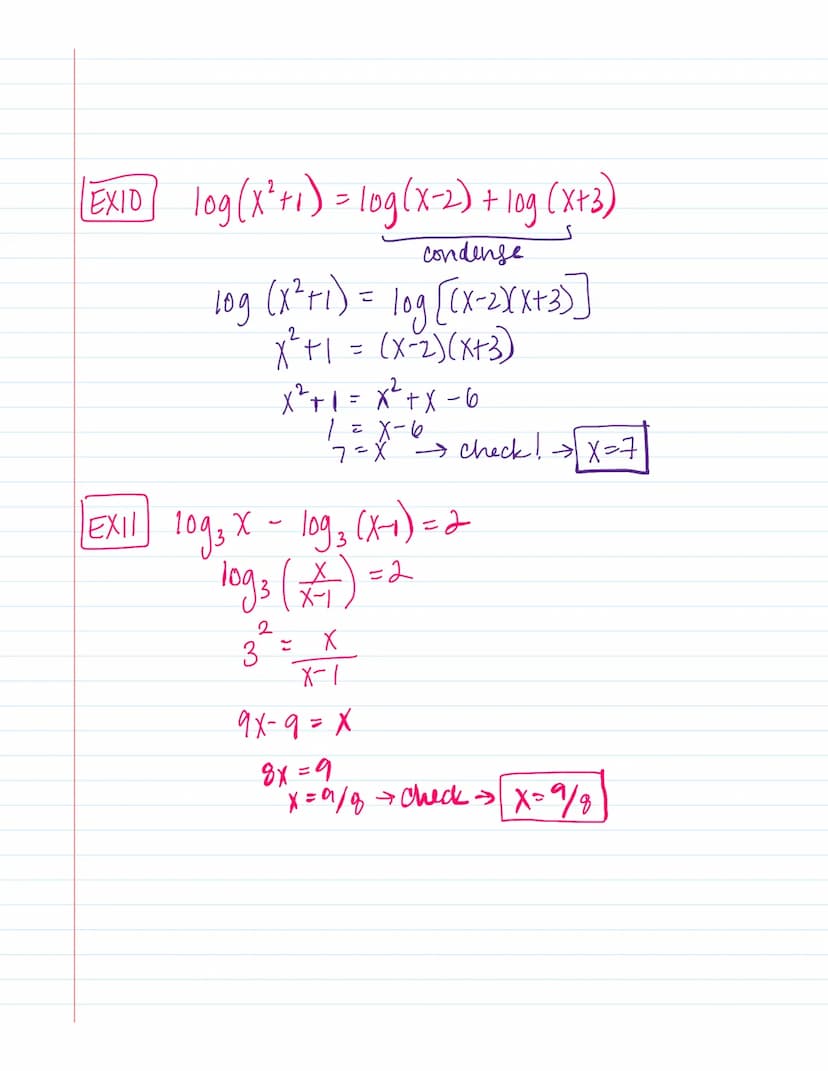 4.5 Notes Solving
Thursday, September 23, 2021
Notes 9/23
4.5: Solving Log + Exp. Equations
Strategies / Scenarios
Isolate
4
(5)
9:47 AM
log