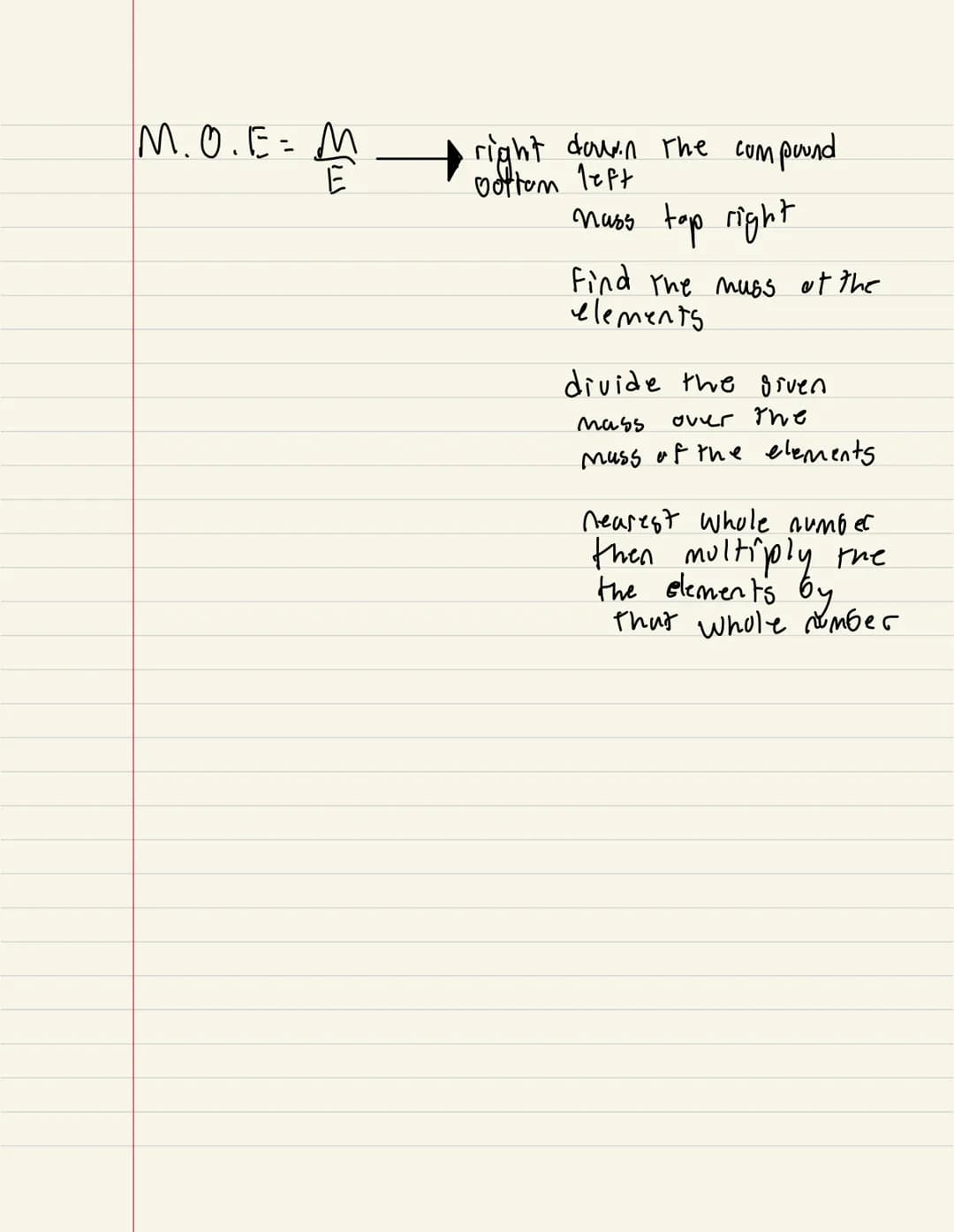 | mole=
•Mass CG.F.M) Key words: Mass, grams
- step one: find the mass of all of the elements in the
equation
- step two: plug that number i