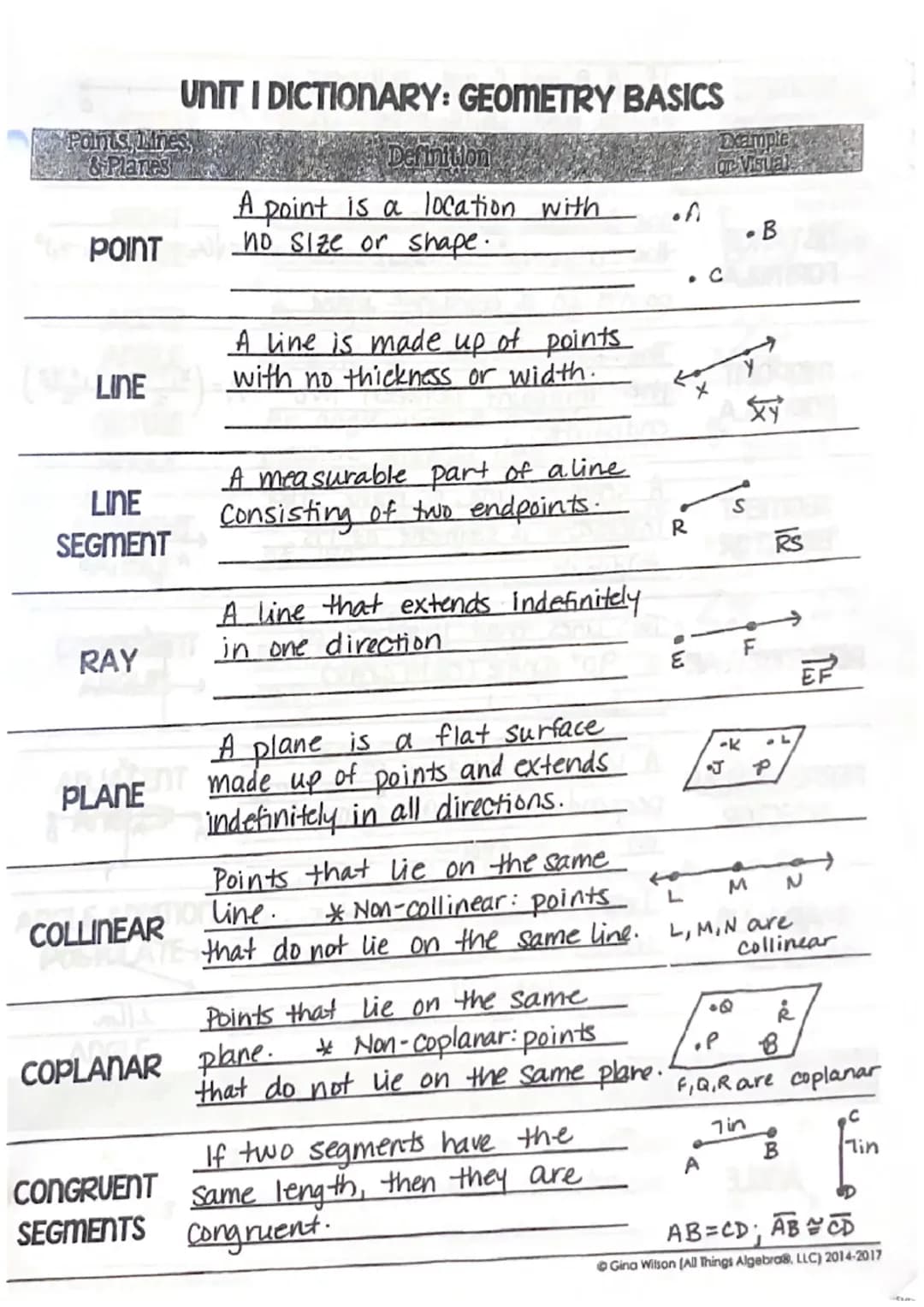 Geometry Basics: Points, Lines, and Planes