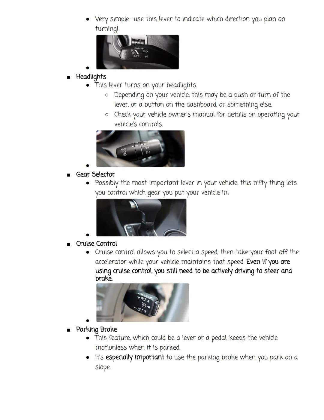Instrument Panel (Pre-knowledge)
➤ Because of its many options, a machine as complicated as a vehicle can be overwhelming.
Different makes a