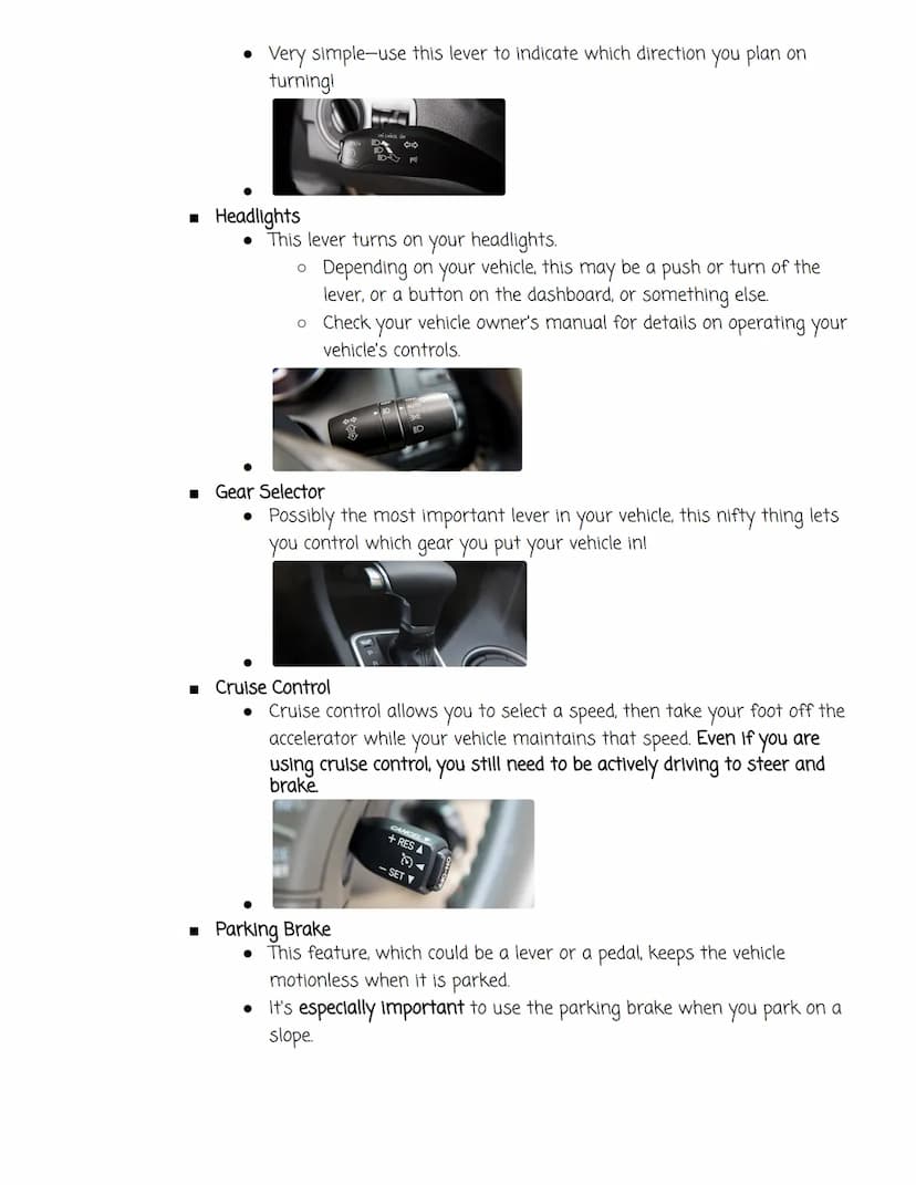Instrument Panel (Pre-knowledge)
➤ Because of its many options, a machine as complicated as a vehicle can be overwhelming.
Different makes a