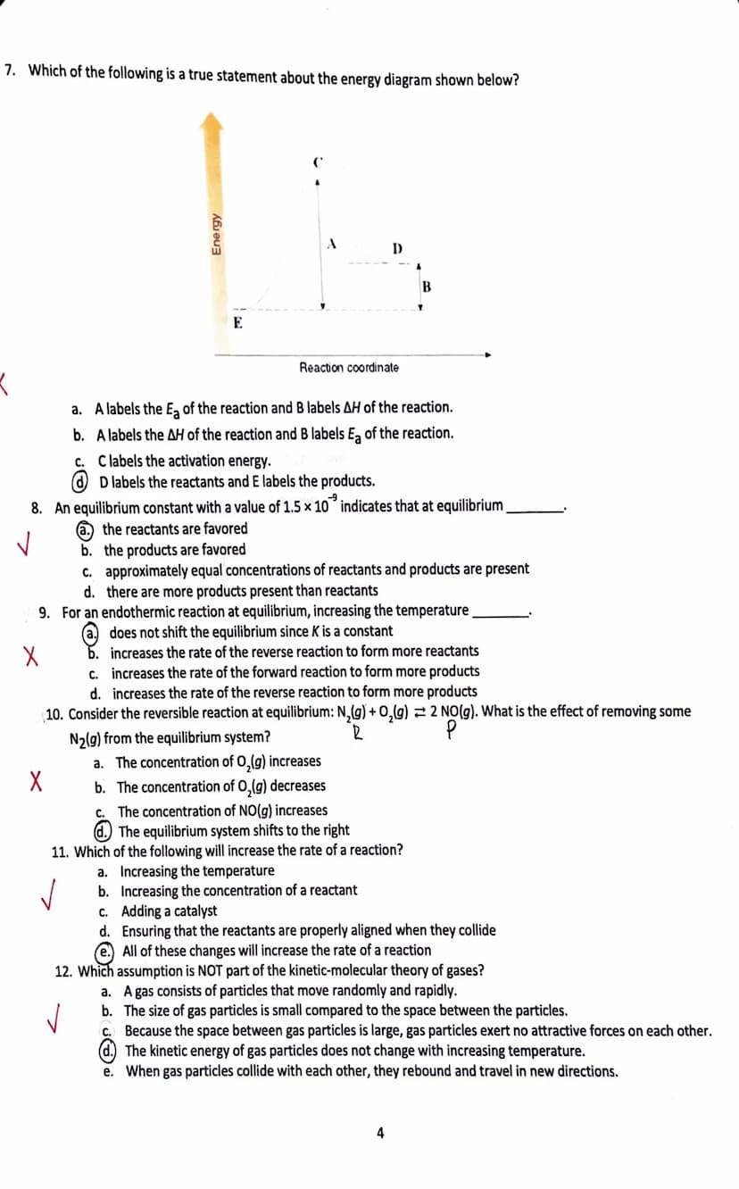 Multiple Choice (78 pts)
1. What is the formula weight of KCI? K = 39.0989
✓
74.55 amu
Cl=35.4539
TOTAL: 14.55g
b.
66.42 amu
c. 36.00 amu
d.