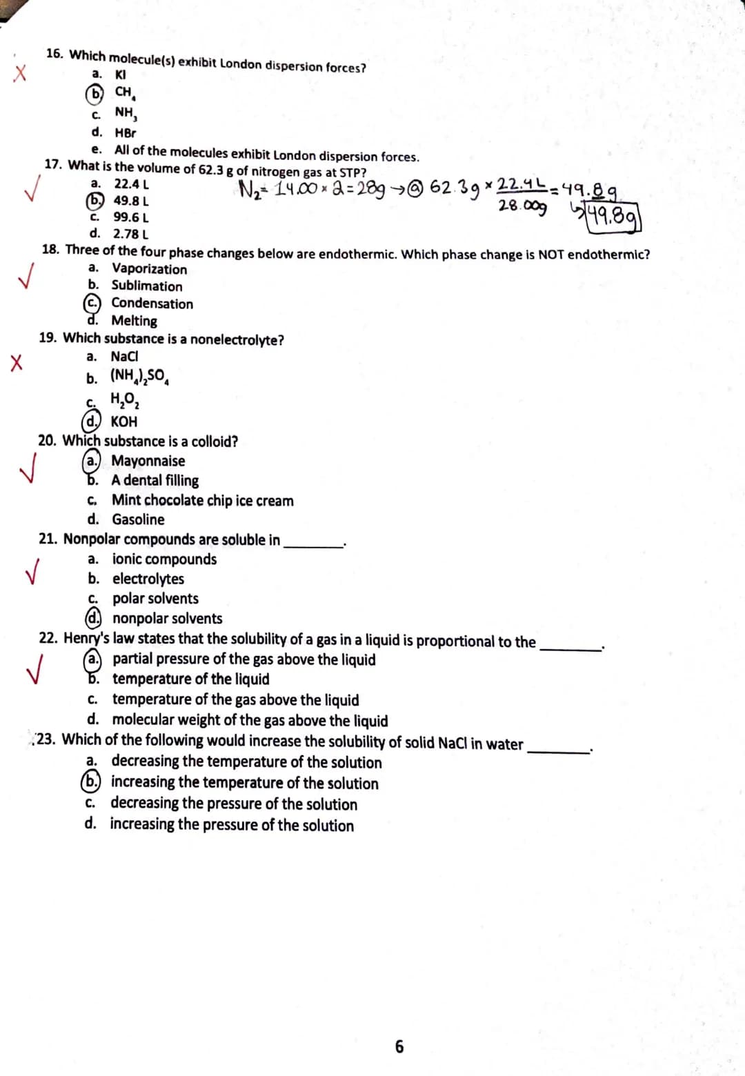 Multiple Choice (78 pts)
1. What is the formula weight of KCI? K = 39.0989
✓
74.55 amu
Cl=35.4539
TOTAL: 14.55g
b.
66.42 amu
c. 36.00 amu
d.