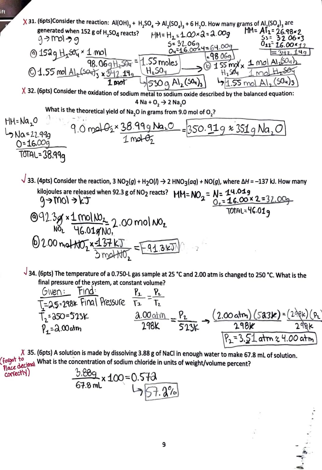 Multiple Choice (78 pts)
1. What is the formula weight of KCI? K = 39.0989
✓
74.55 amu
Cl=35.4539
TOTAL: 14.55g
b.
66.42 amu
c. 36.00 amu
d.