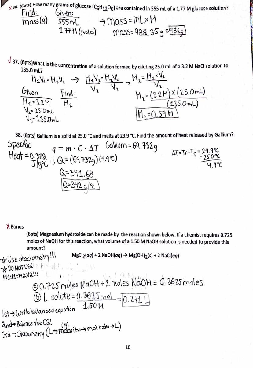 Multiple Choice (78 pts)
1. What is the formula weight of KCI? K = 39.0989
✓
74.55 amu
Cl=35.4539
TOTAL: 14.55g
b.
66.42 amu
c. 36.00 amu
d.