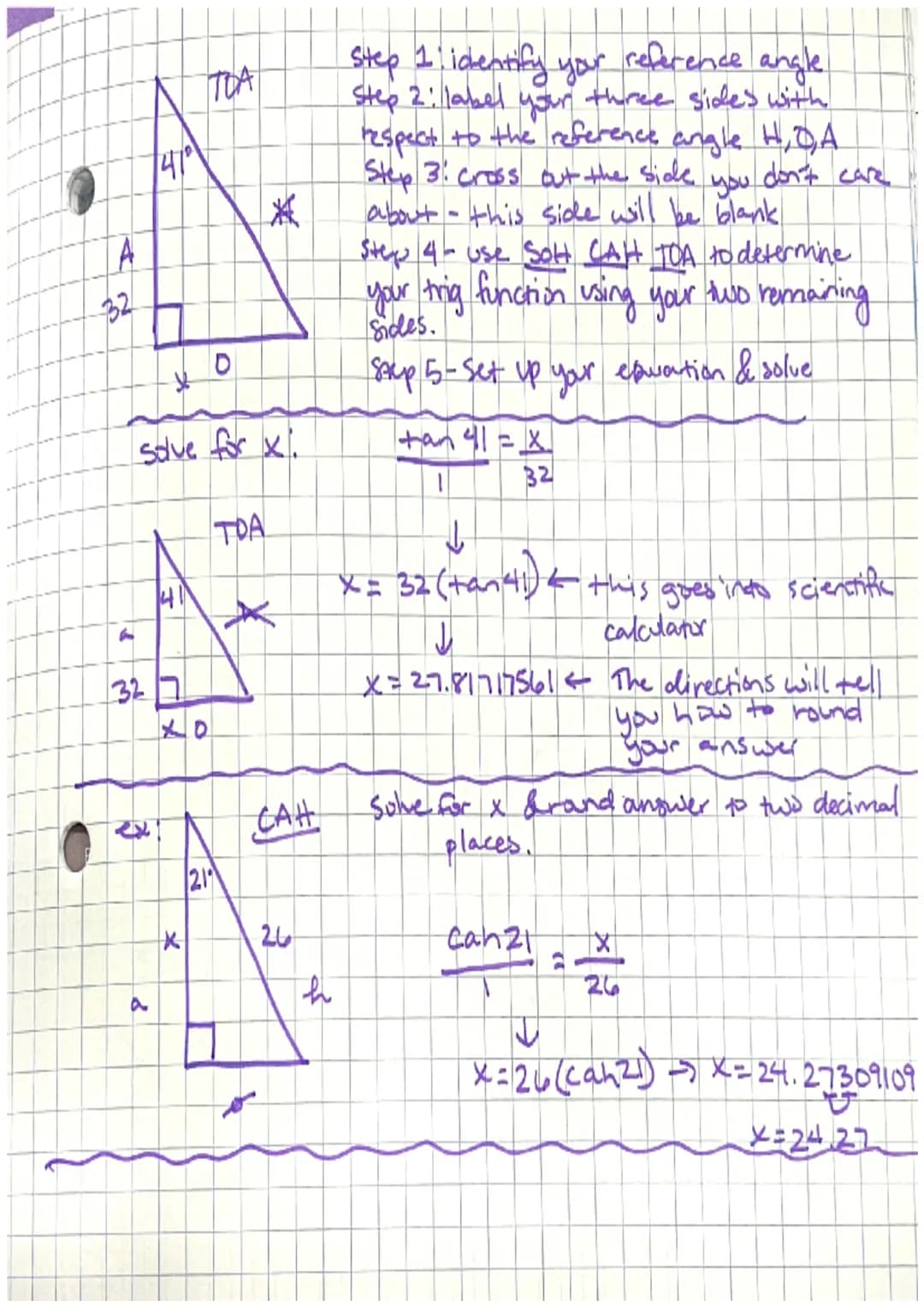 THE SINE RATIO
Ratio of the opposite side
(of the given angle other than in
90) to the hypoter use.
ex1
Wary 3
cometry
Unit 4-Right Triangle