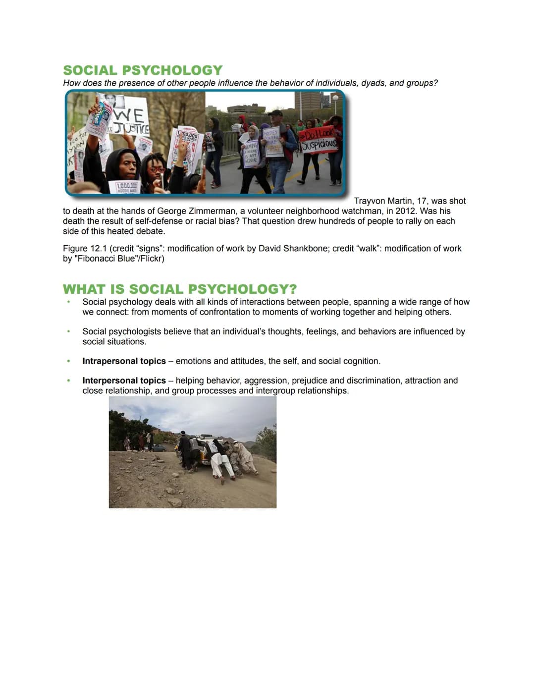Chapter 12: Social Psychology
11/9/22
12.1 What is Socia Psychology
Social psychology is the subfield of psychology that studies the power o