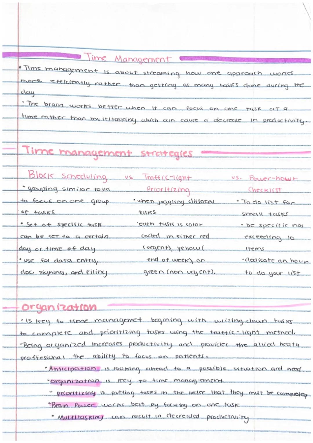 Time Management
• Time management is about streaming how one approach. works
more efficiently rather than getting as many tasks clone ducing