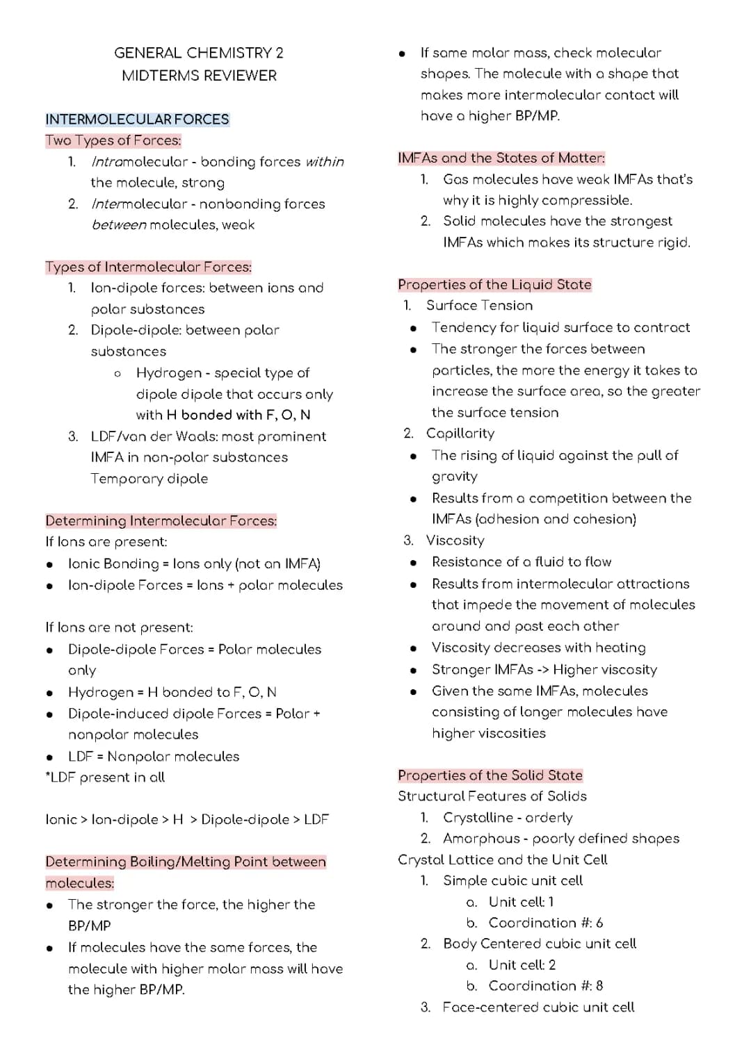 General Chemistry Reviewer