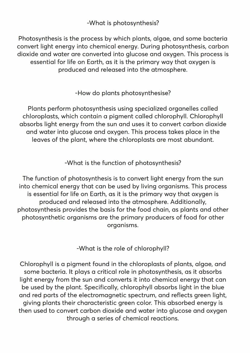 Photosynthesis
some questions about photosynthesis and the answers
to these, I hope it helps you -What is photosynthesis?
Photosynthesis is 