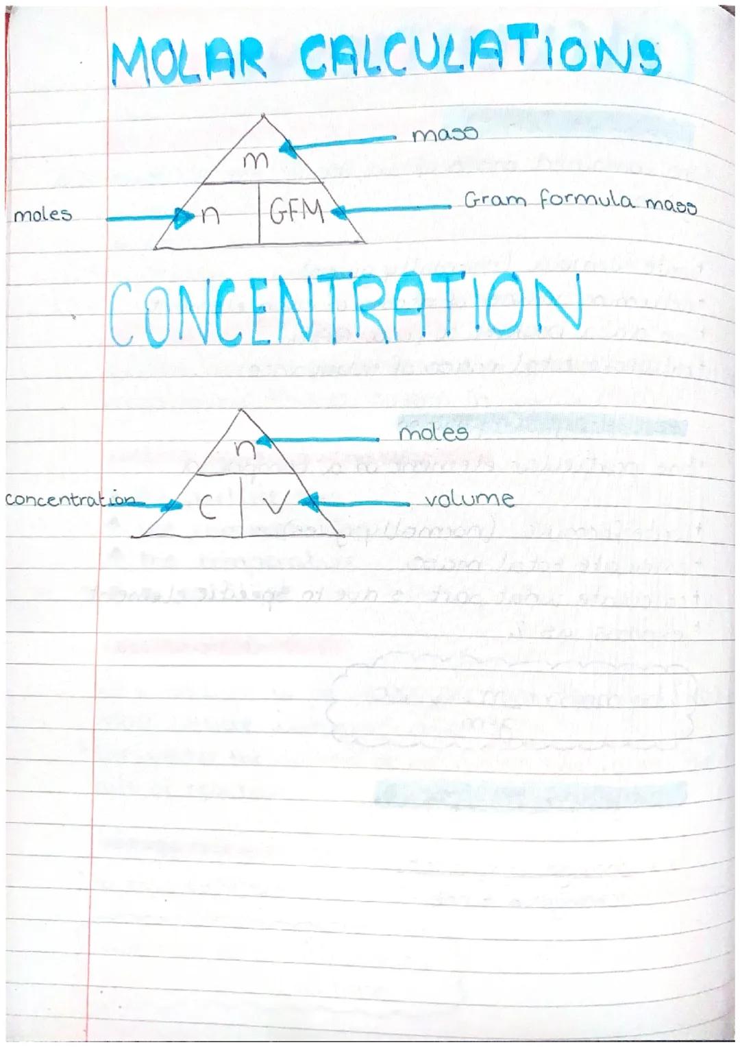 UNIT 1
# CALCULATIONS

FORMULA MASS
* the combined mass of all the atoms in the formula
given

+write formula (normally given)
+ determine n