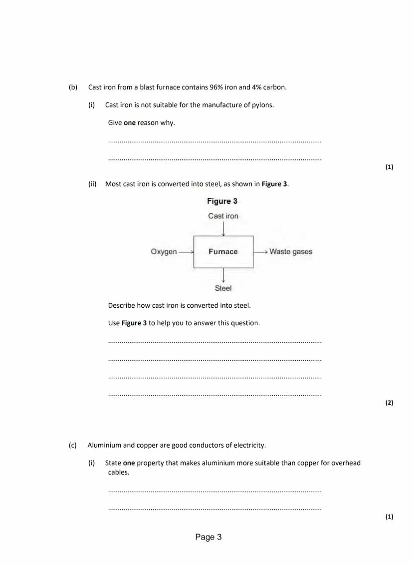 Q1.This question is about metals.
Figure 1 shows the metals used to make pylons and the wires of overhead cables.
Figure 1
(a)
GPS
Steel
An 