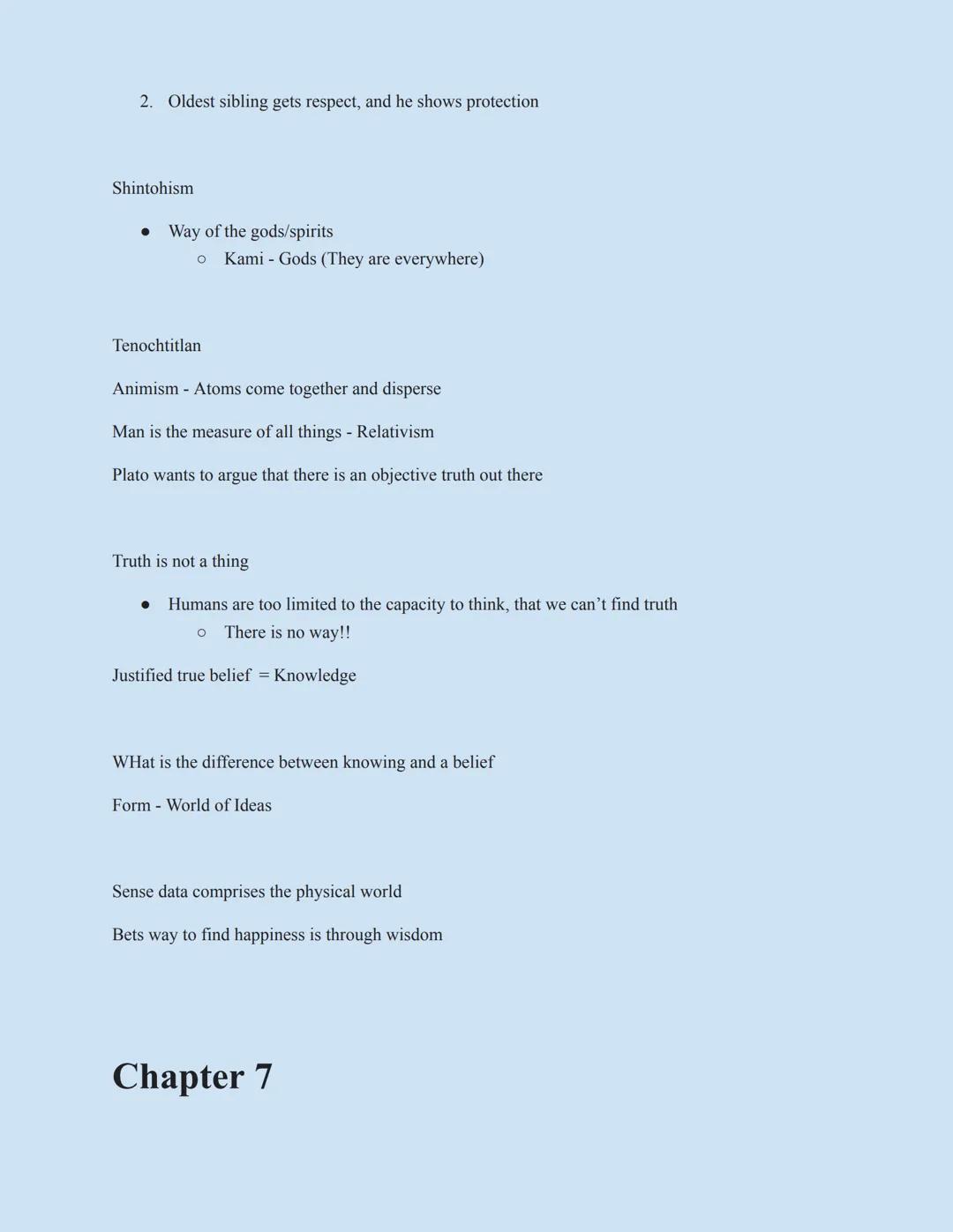Intro To Philosophy
Chapter 6
Eurocentrism - Focusing on European culture or history to the exclusion of a wider view of the
world; implicit