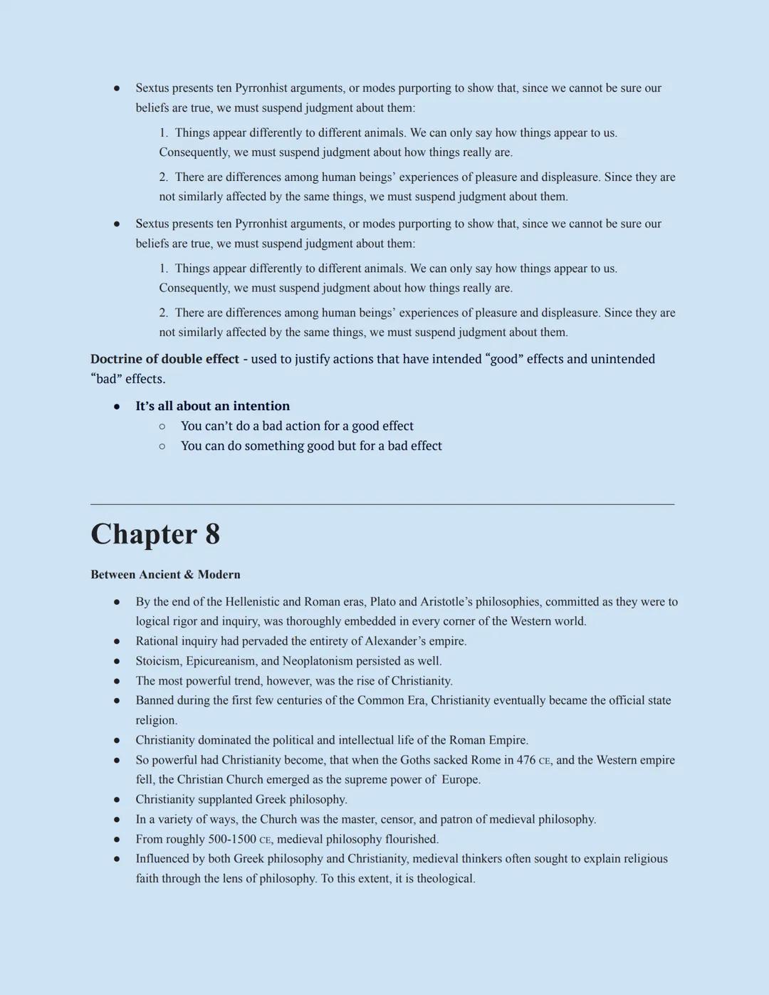 Intro To Philosophy
Chapter 6
Eurocentrism - Focusing on European culture or history to the exclusion of a wider view of the
world; implicit