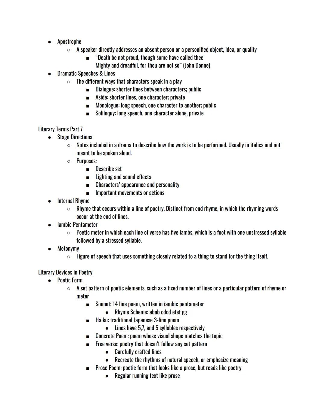 Bella Nesci
World Lit Notes
Literary Devices
9.16.20
Theme:
● central message or insight revealed through a literary work
Motif:
Example:
Th