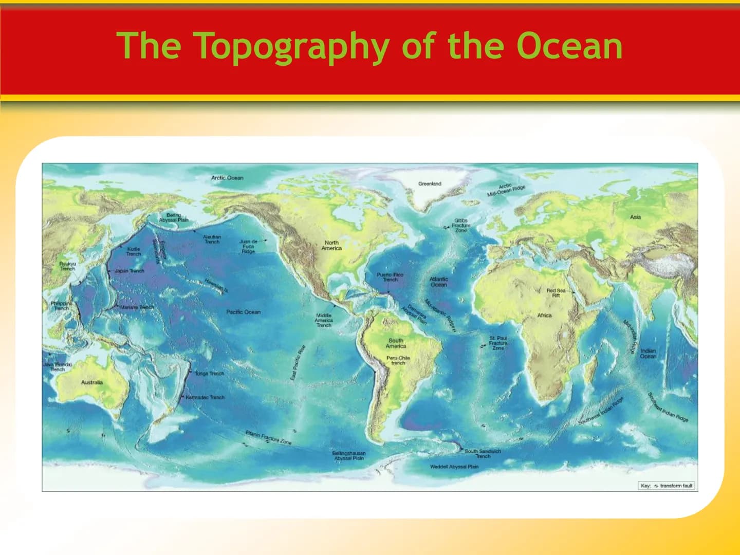 Chapter
14
The Ocean Floor 14.1 The Vast World Ocean
The Blue Planet
Nearly 71 percent of Earth's surface is
covered by the global ocean.
Oc