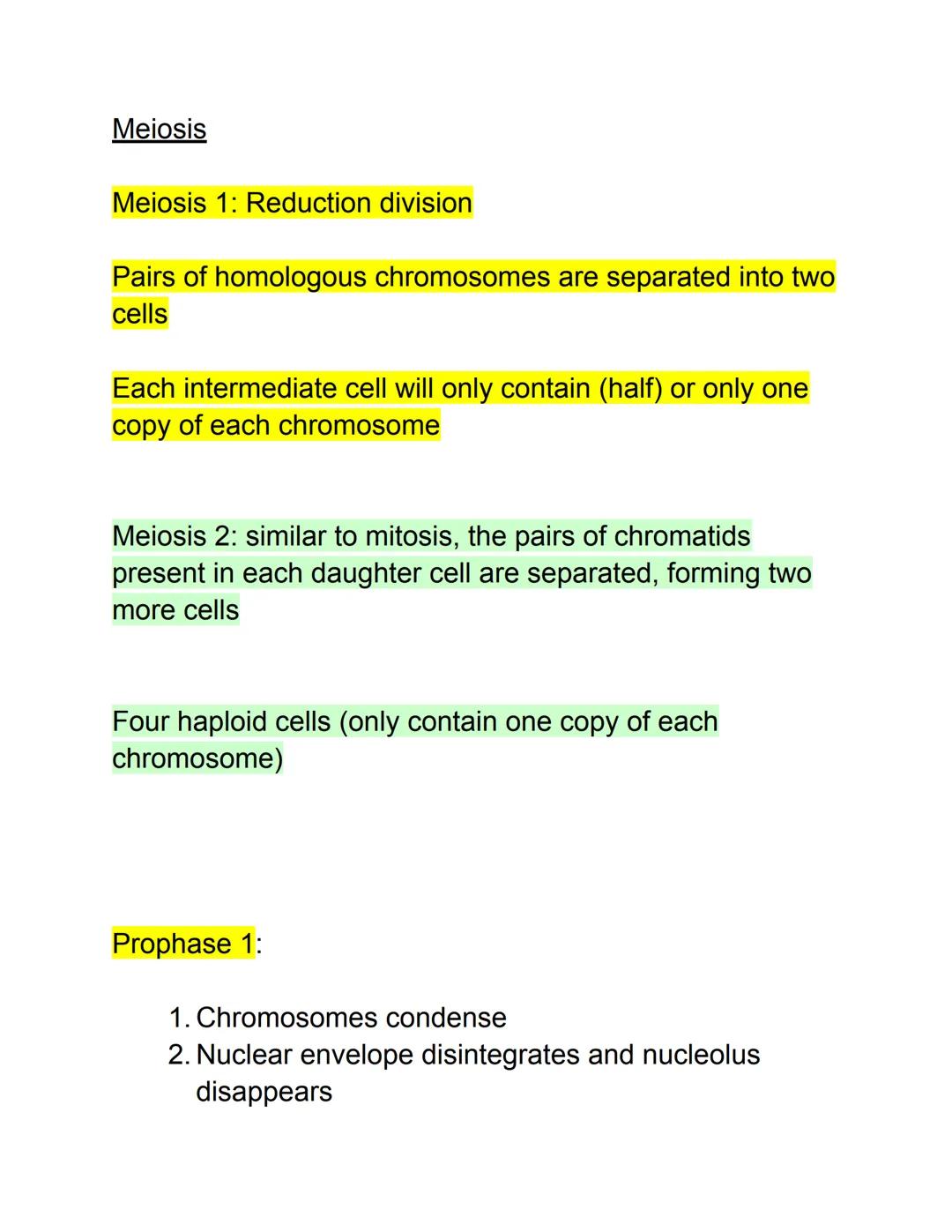 Mitosis + cytokinesis

Prophase

1. Nucleolus disappears and nuclear envelope
appears to break down
2. Centrioles move/migrate to opposite p