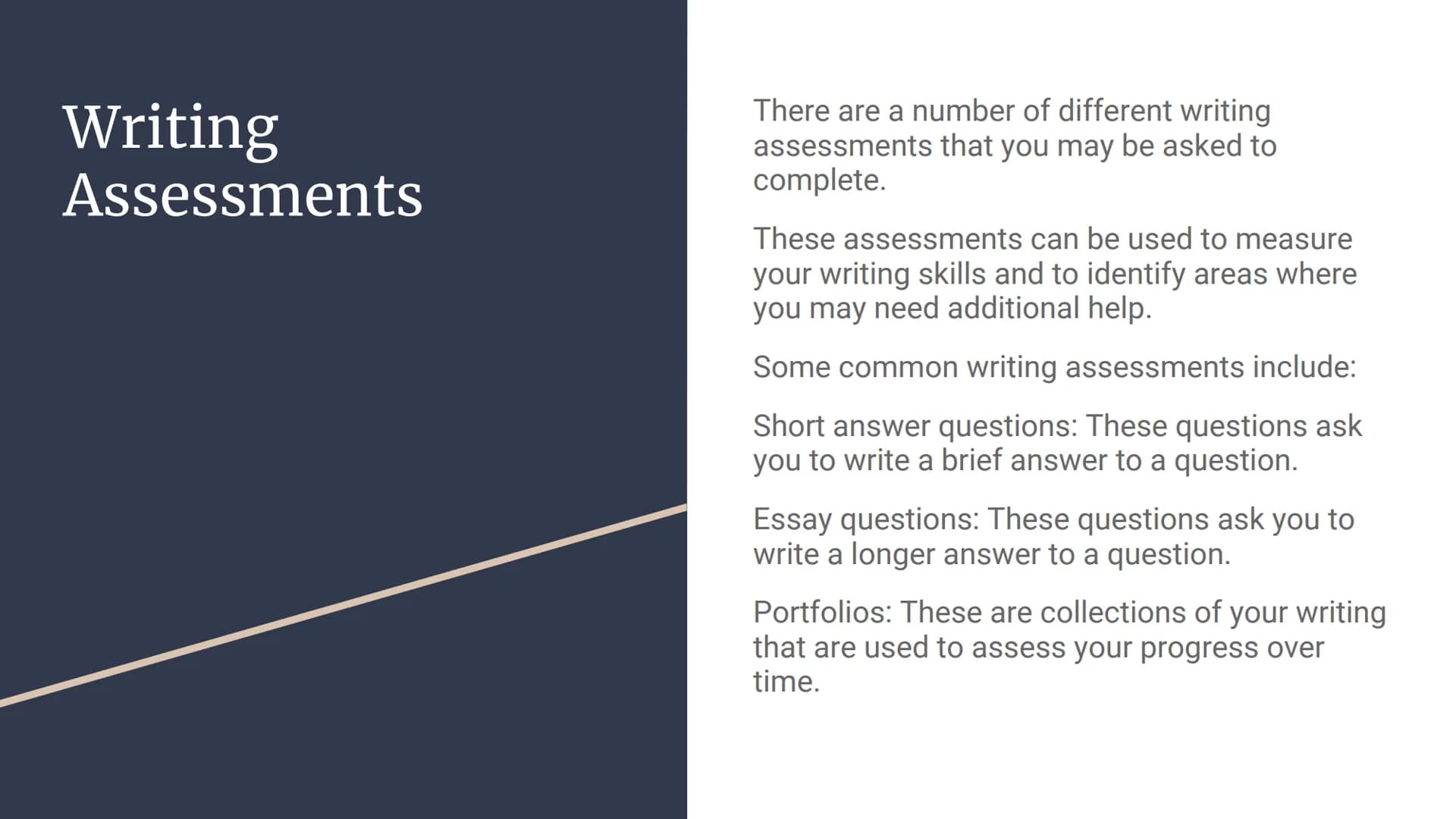 Writing skills
Introduction Introduction
Writing skills are the ability to
communicate effectively through
writing.
They include the ability