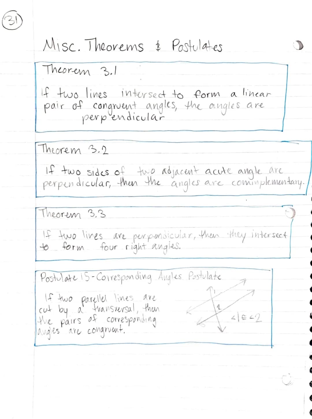 Geometry Theorems: Transverse Lines Worksheet and Examples