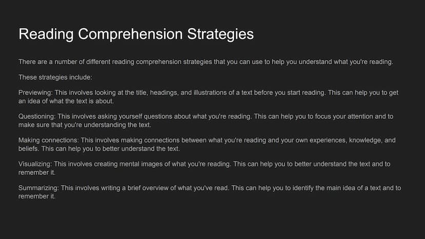 Reading comprehension
Introduction What is Reading Comprehension?
Reading comprehension is a complex skill that involves a number of differe