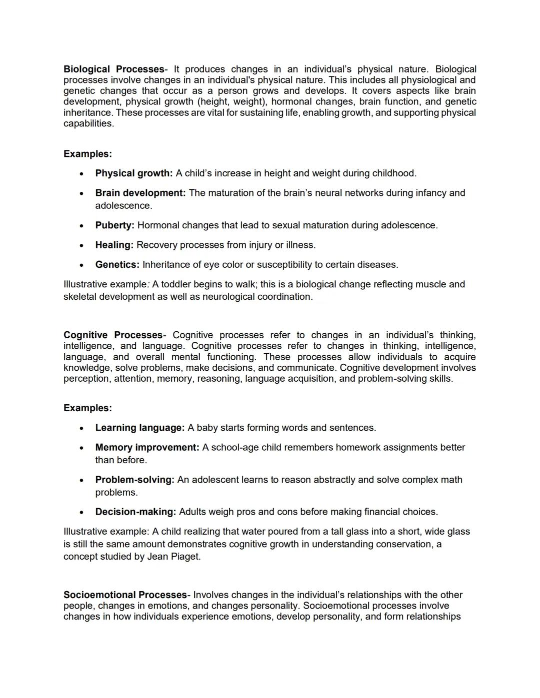 Overview of Developmental Psychology
Development is a systematic changes and continuities on the individual that occur between
conception an