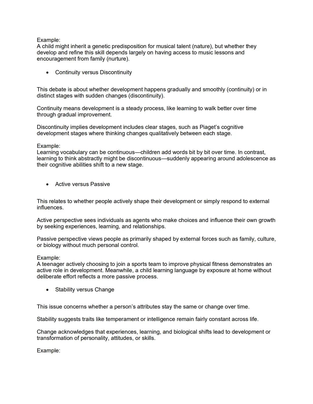 Overview of Developmental Psychology
Development is a systematic changes and continuities on the individual that occur between
conception an