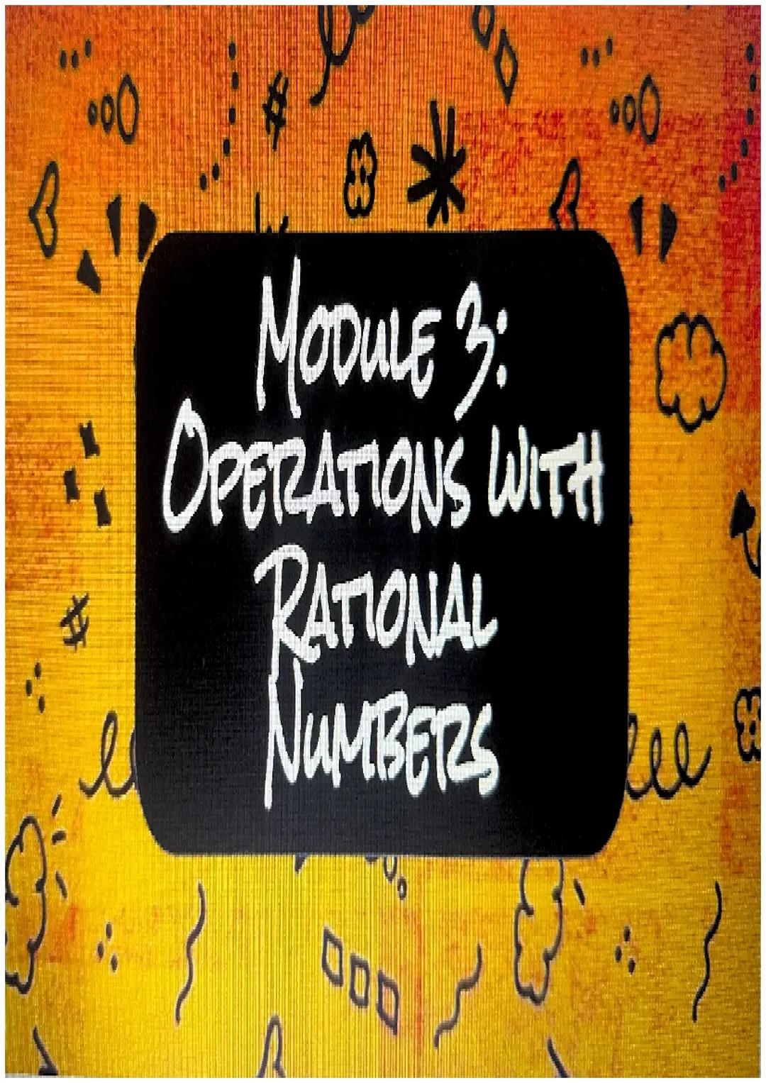 Operations with Rational Numbers: Adding, Subtracting, Multiplying, and Dividing