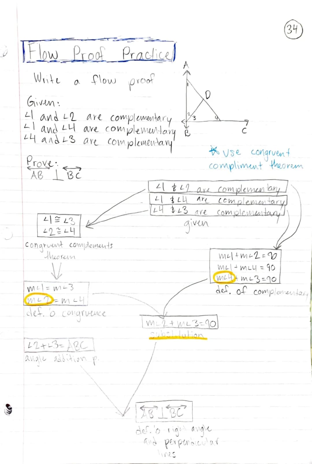 Fun Geometry Flow Proofs and Theorems for Kids - Easy Worksheets PDF