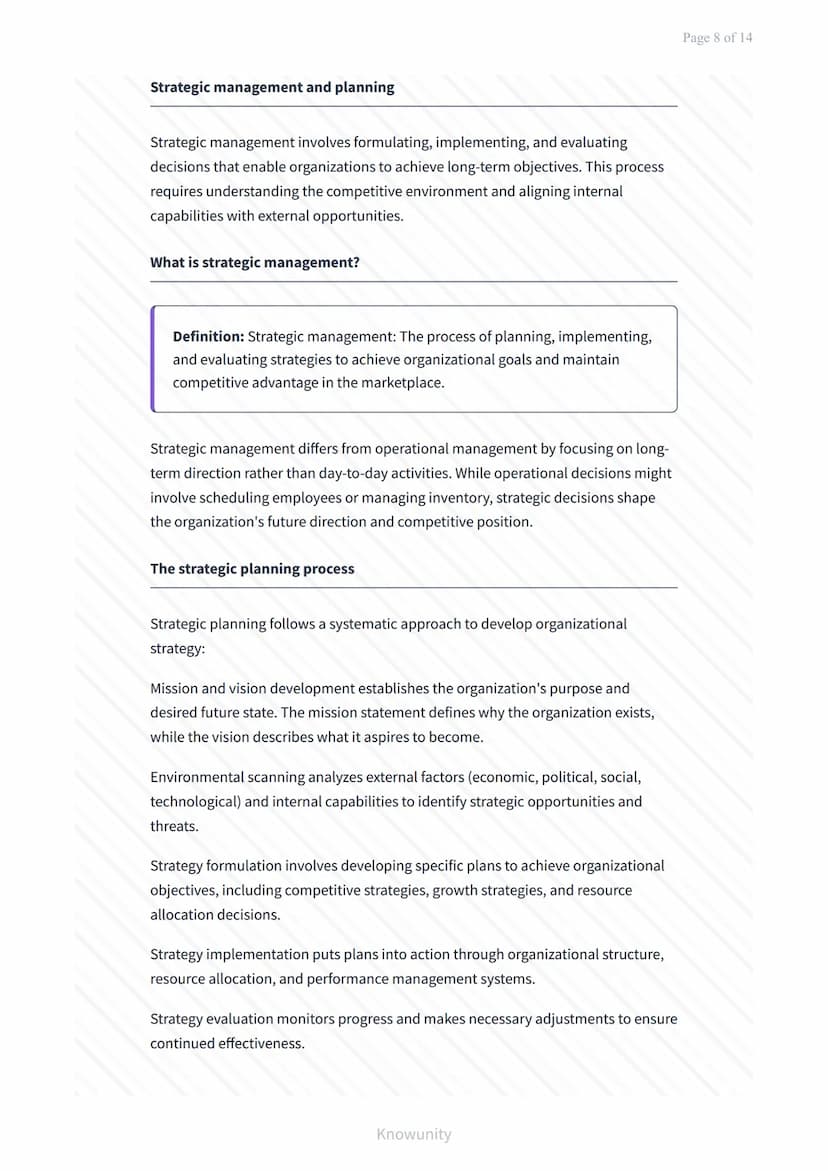Decision-Making Process and Strategic Management Techniques
Master decision-making frameworks and strategic planning
methods
What You'll Lea
