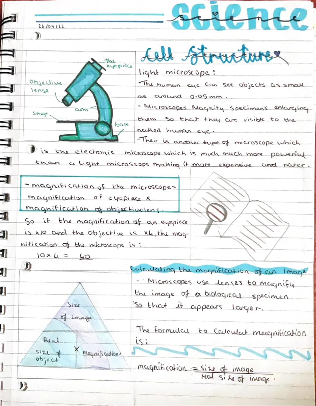 31
11.
J
J
]
J
26104122
Objective
lense
Stange
arm
eyepiece
is the electronic
than
Real
size of
object
around
0.05mm.
Microscopes Magnify sp