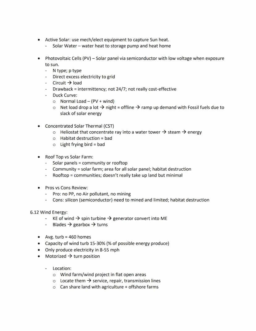 AP Environmental Science
Energy Types Notes
6.7 Biomass Energy
●
Biomass - organic matter burned for heat (heating homes/cooking)
Subsistenc