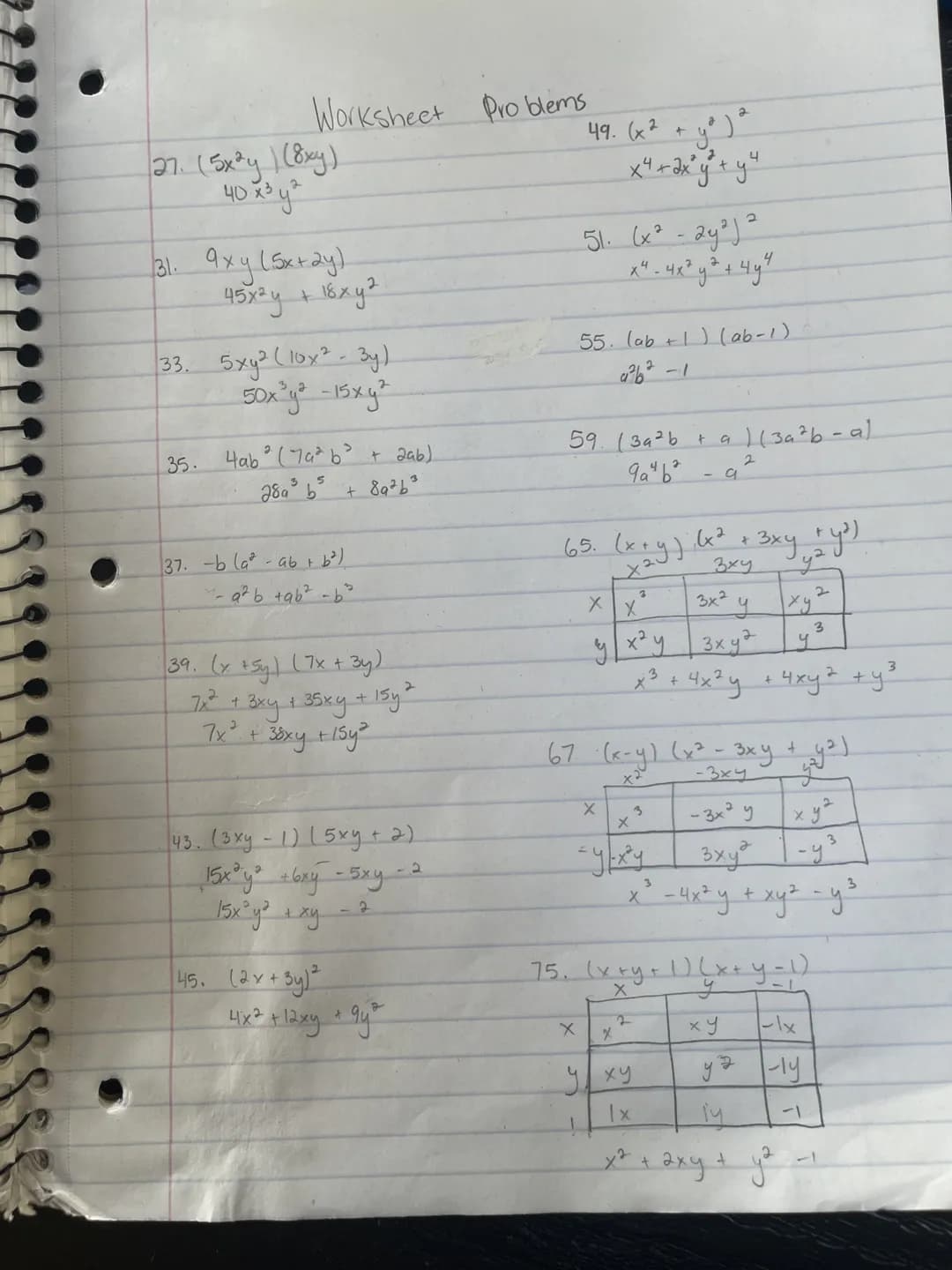 y=-3
1. x² + ²xy + y²
(2)² + 2(2)(-3) + (-3) ²
4 + 4 (-3) +9
4-12 +9
-8+9 =
3. xy³ - xy +1
(2)(-3) (2) (-3) +1
(2) (-27) + 6 +1.
-54 +6 +1
7