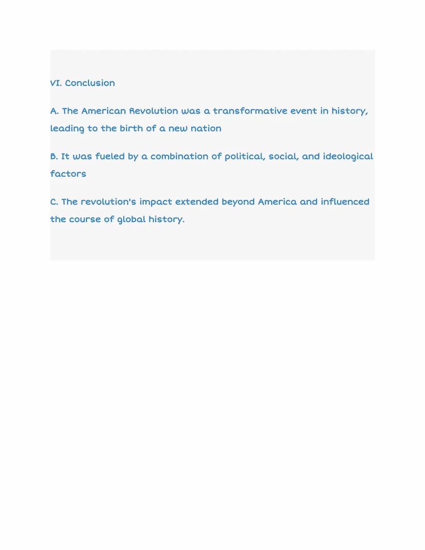 Review of the American Revolution
I. Introduction
:76
Grade 8
A. The American Revolution was a war fought between Great Britain
and thirteen