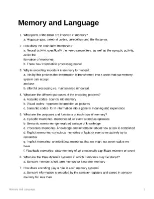 Know Memory and Language thumbnail