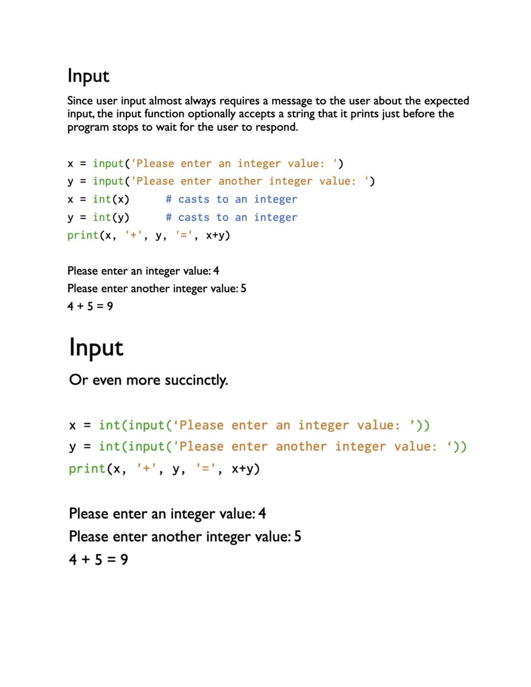 # Study Guide Charts
# Python Exam Reference Sheet

| Instruction | Assignment, print, and input | Explanation |
| ----------- | -----------