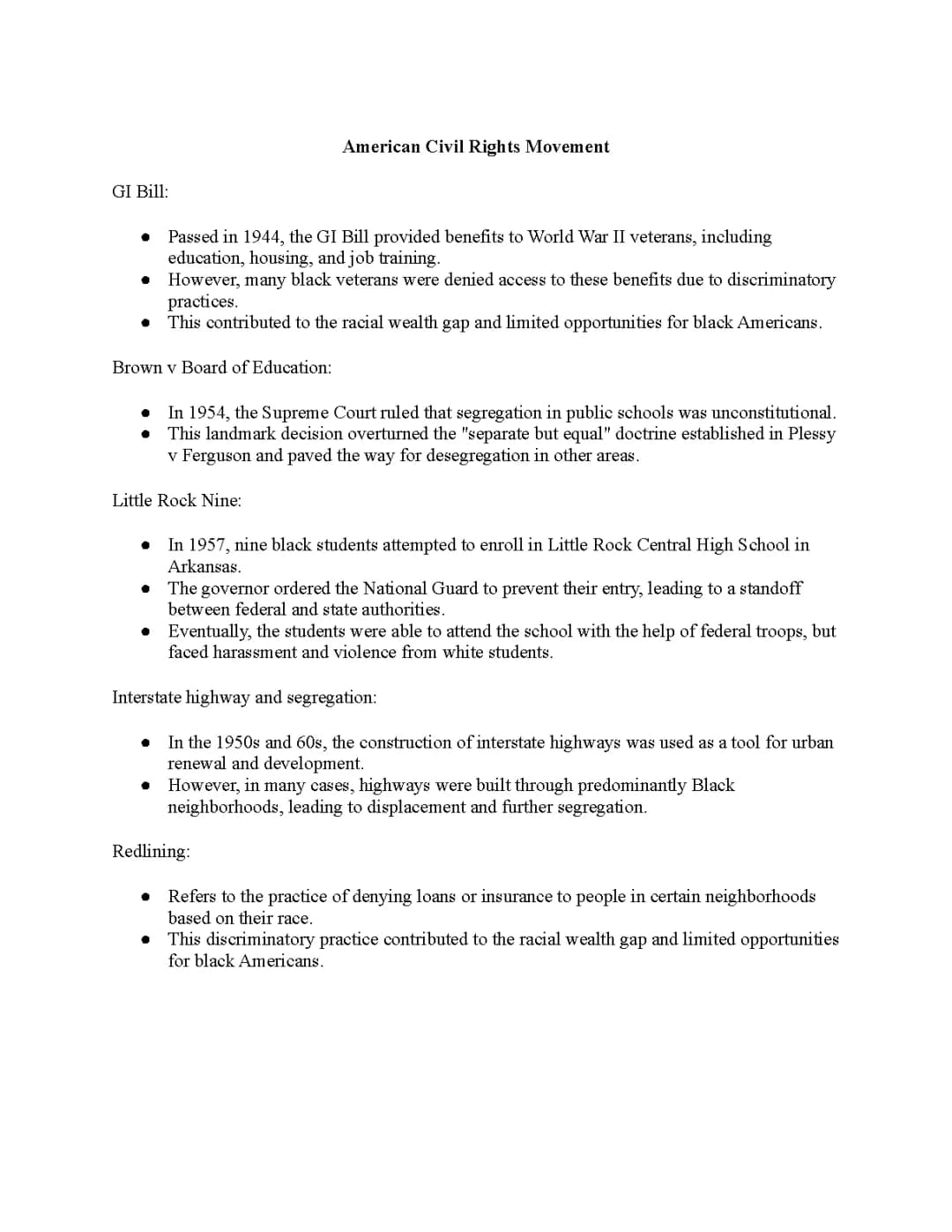 Civil Rights Movement in the United States