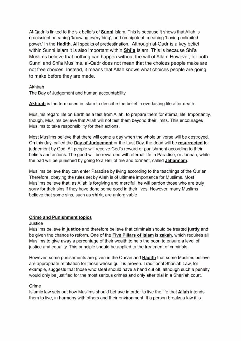 You will have a full GCSE paper on Islam. This will include 4 a questions, 4 b
questions, 4 c questions and d questions.
The questions will 
