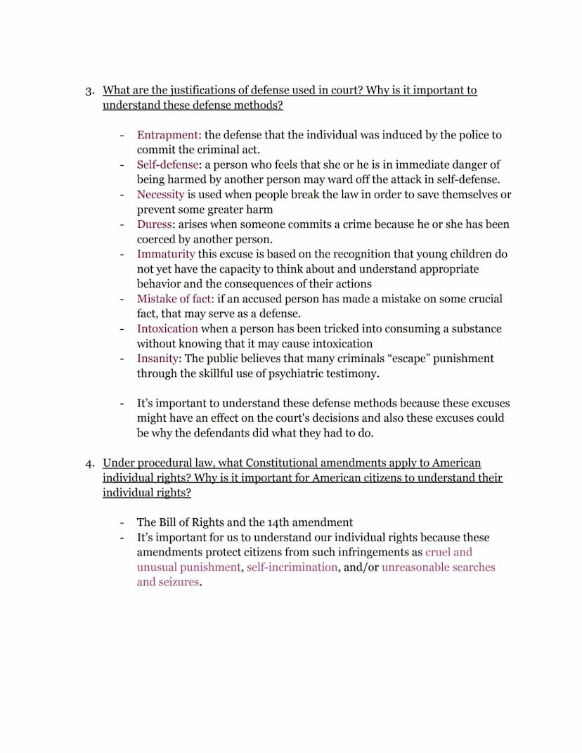Fatimah Kadhim
CJ101
Week 3- Assignment 1
The Rule of Law
April 21, 2022
1. What is the difference between substantive criminal law and proc