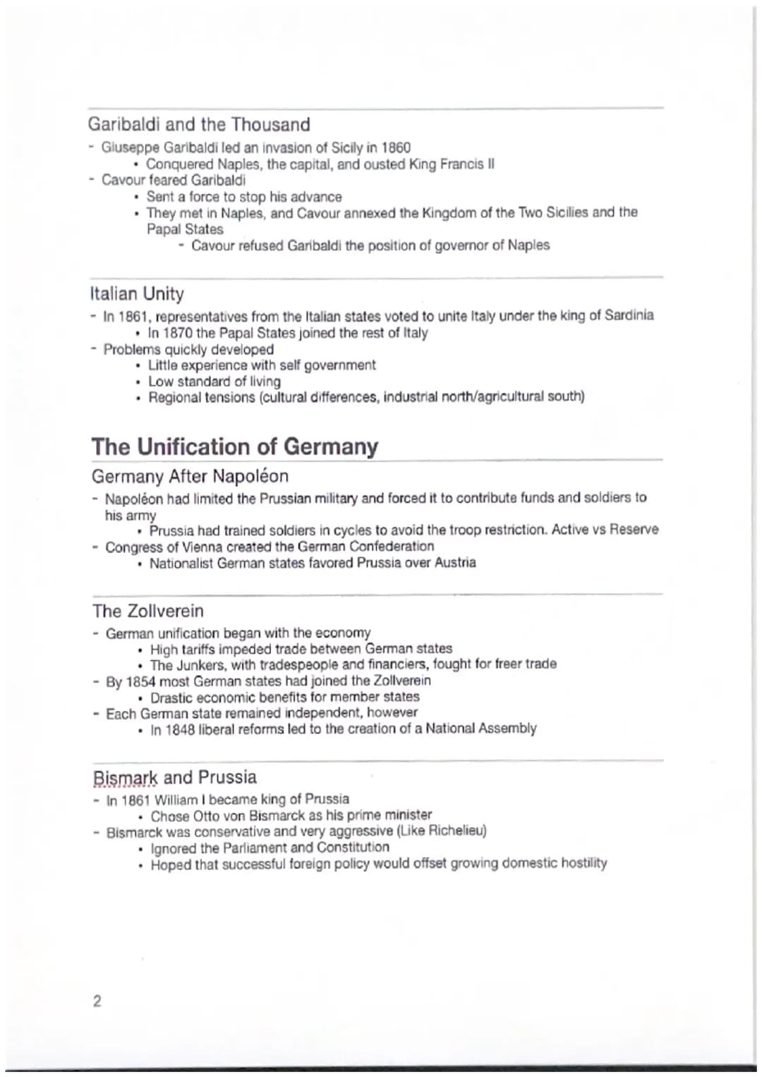 Chapter 25 - Nationalism in Europe
The Unification of Italy
The French Revolution
- The ideas of the revolution inspired many Italians
Napol