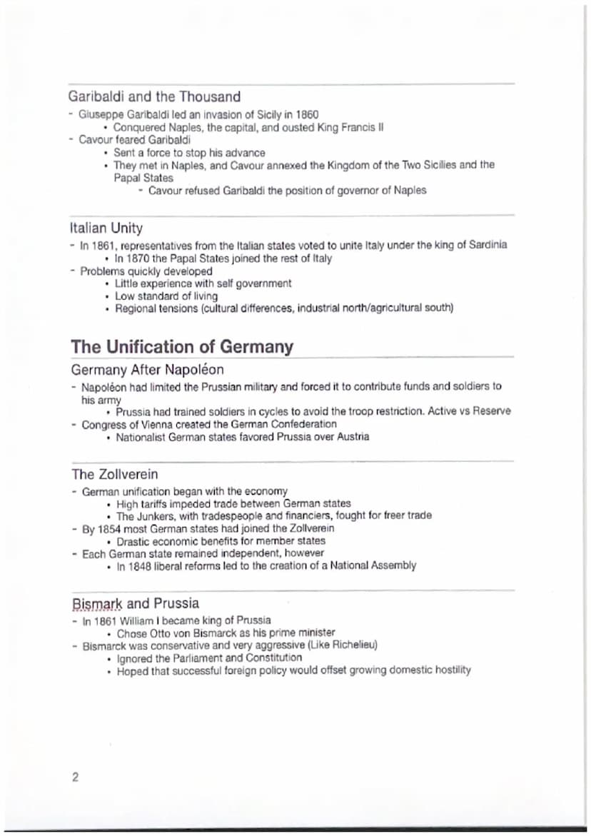 Chapter 25 - Nationalism in Europe
The Unification of Italy
The French Revolution
- The ideas of the revolution inspired many Italians
Napol