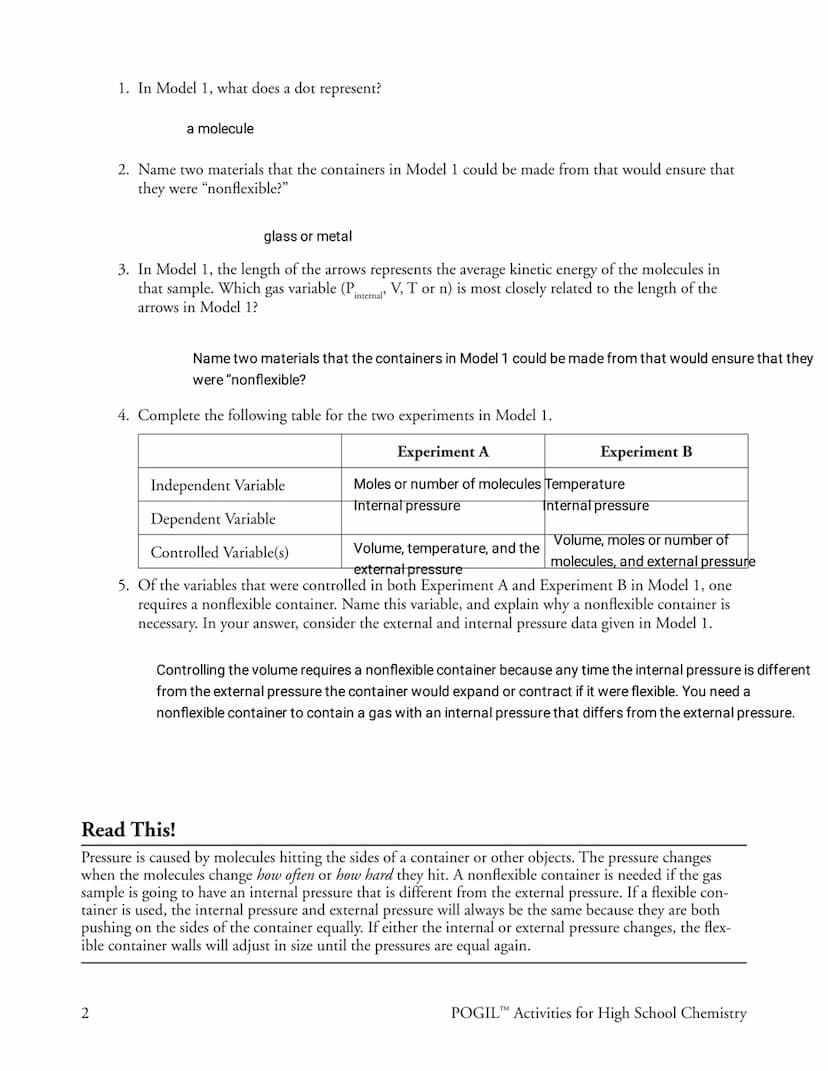 Gas Variables
How are the variables that describe a
gas related?
Why?
Imagine buying a balloon bouquet at a party store. How will the helium
