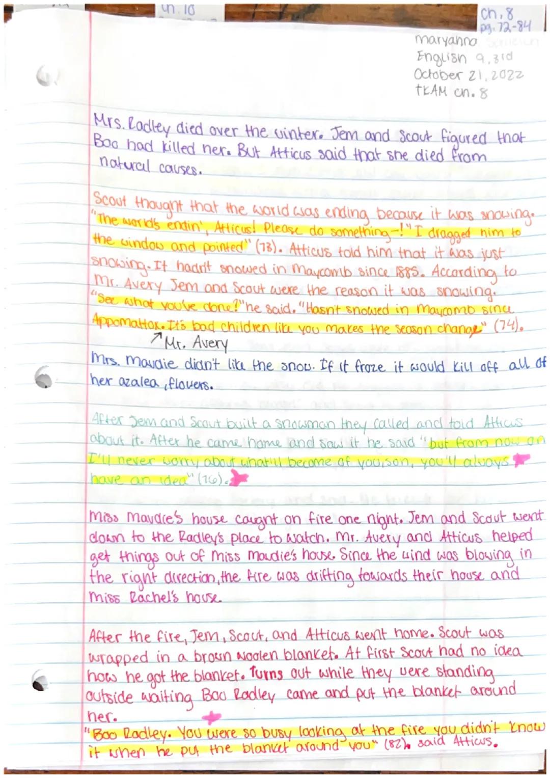 
<p>In chapters 6-10 of To Kill a Mockingbird, Jem, Scout, and Dill continue to explore the mysteries surrounding Boo Radley. Let's take a d