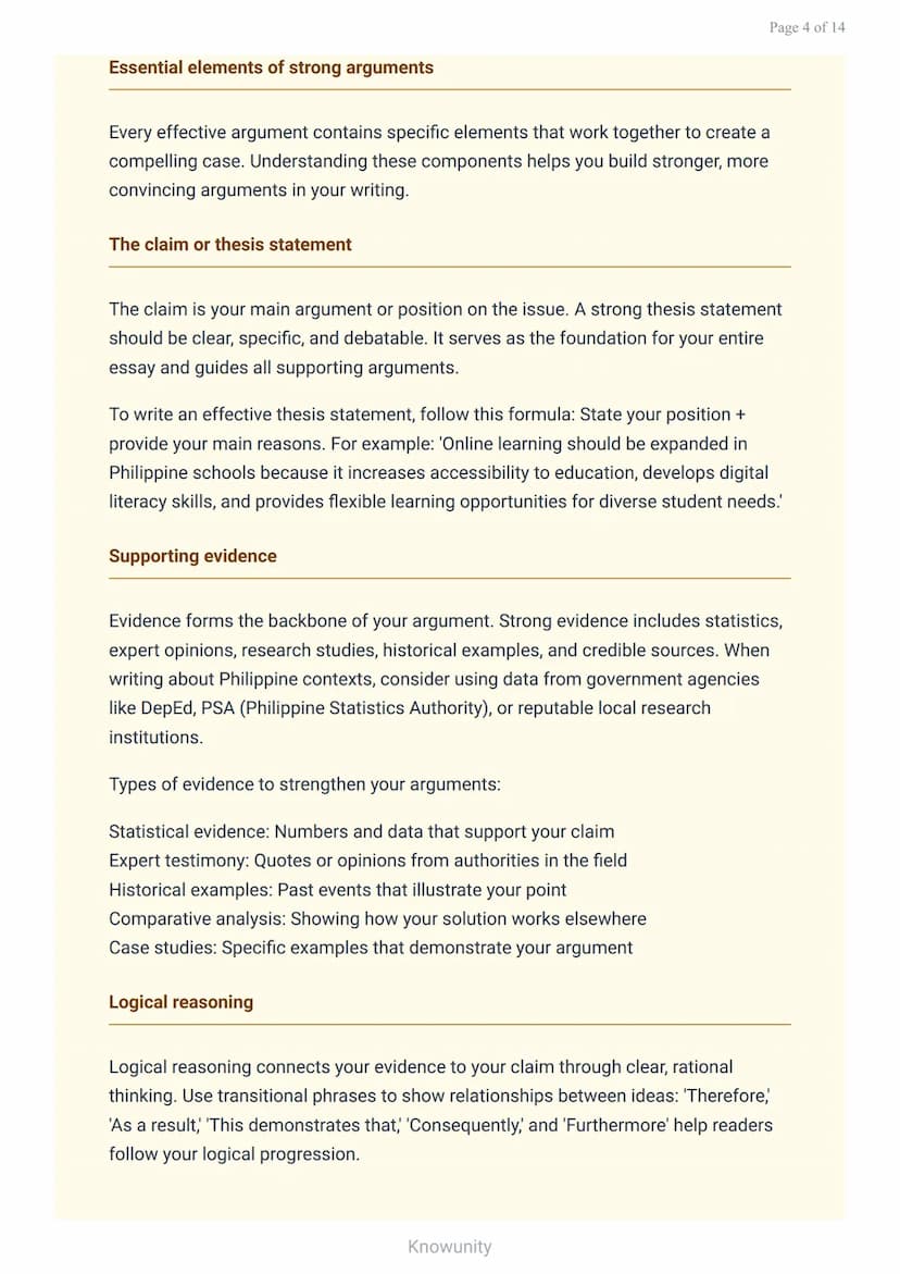 Argumentative and persuasive writing: Building strong arguments
Master techniques for writing compelling argumentative
essays
What you will 