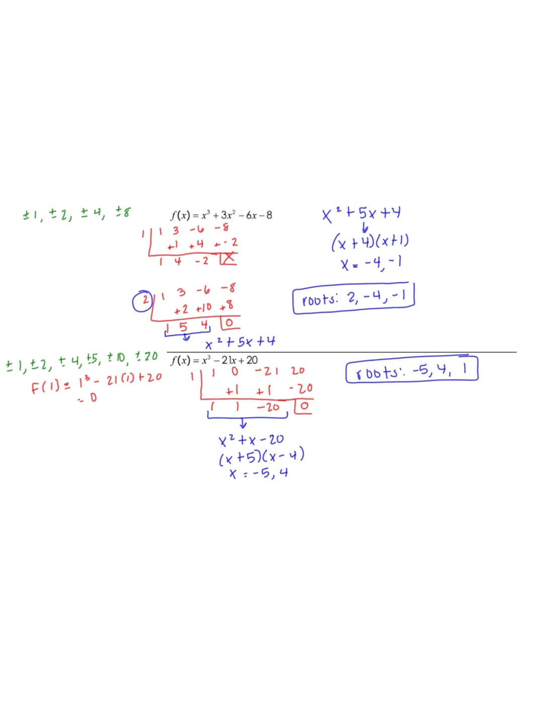 Remainder theorem
If a polynomial function f(x) is divided by (x-c), then the remainder is f(c).
Find the remainder of:
1. x4 + 8x³ + 12x² -