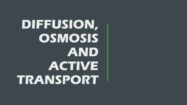 Know Diffusion, Osmosis and Active Transport thumbnail