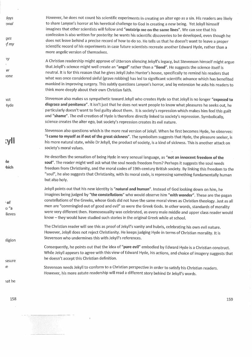 Doctor Jekyll and the Duality
of Man
Read the following extract from Chapter 10 and then answer the question that follows.
Extract
Instantly
