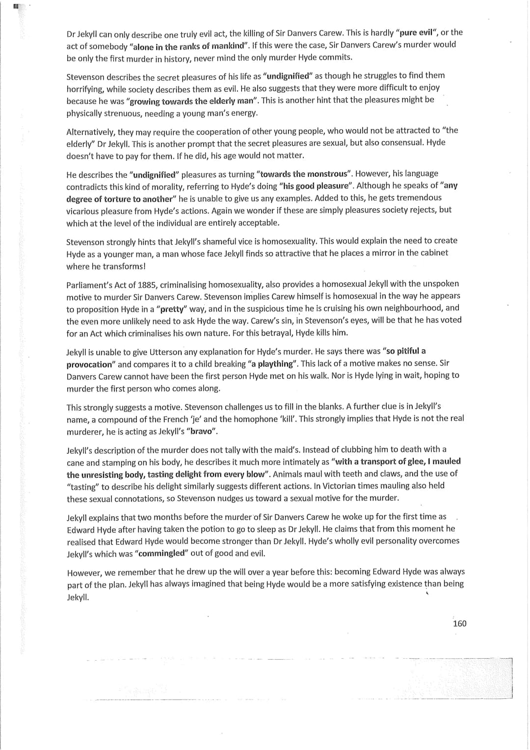 Doctor Jekyll and the Duality
of Man
Read the following extract from Chapter 10 and then answer the question that follows.
Extract
Instantly