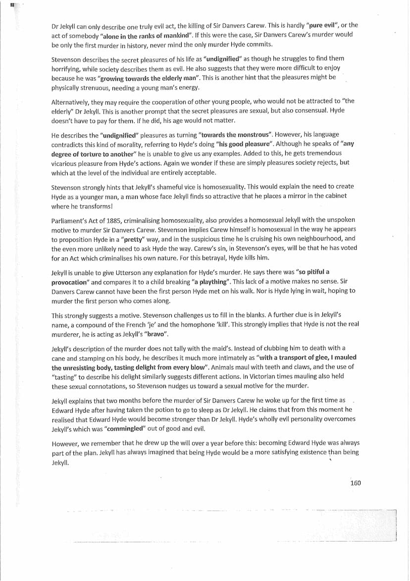 Doctor Jekyll and the Duality
of Man
Read the following extract from Chapter 10 and then answer the question that follows.
Extract
Instantly