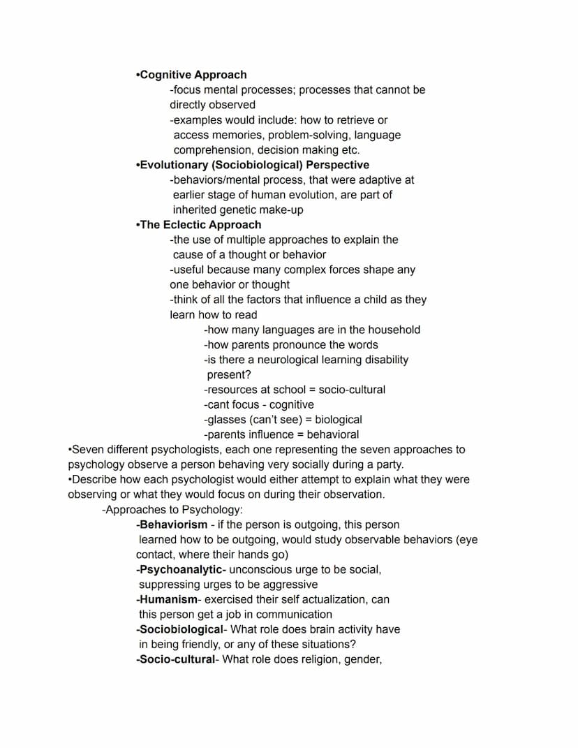 AP Psychology Unit 1 Part 1–7
Part 1: The Scientific Foundations of Psychology:
psychology- the scientific study of behavior and
mental proc
