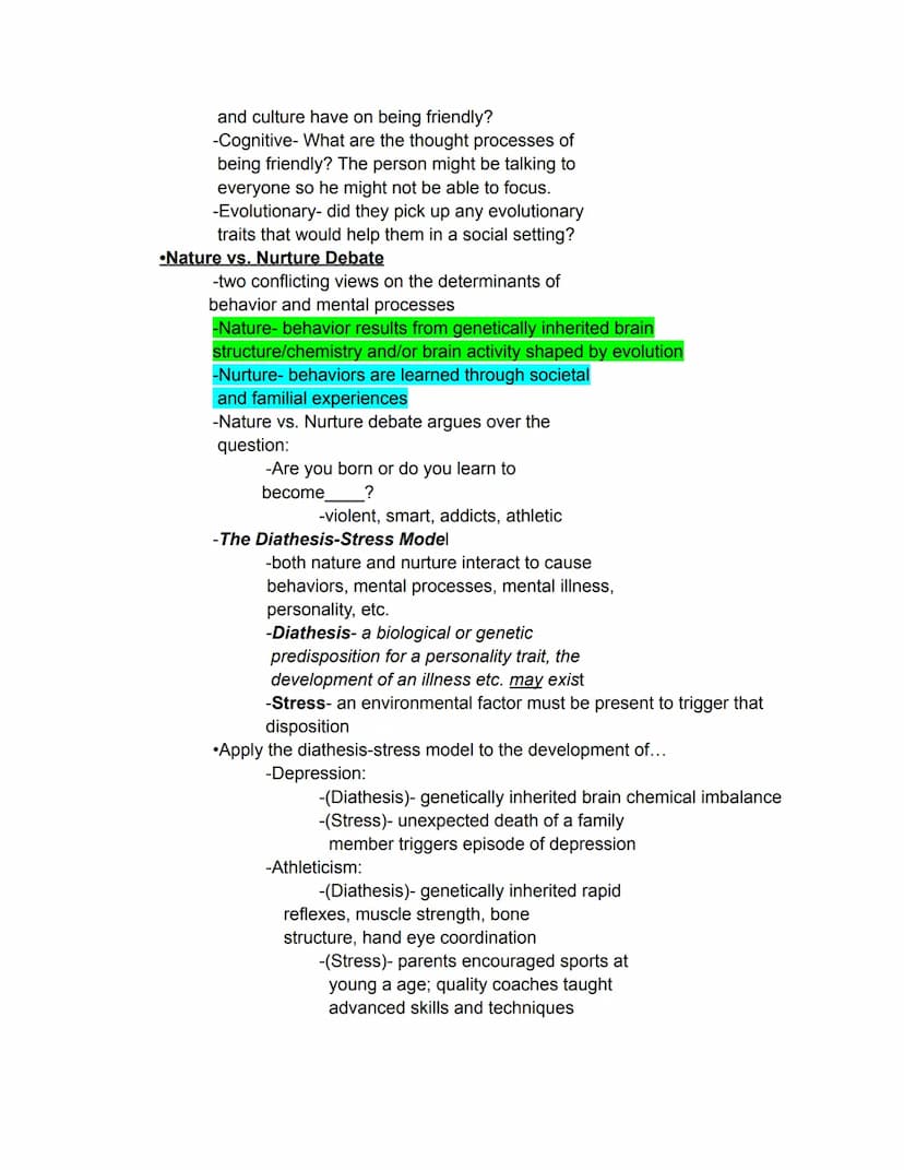 AP Psychology Unit 1 Part 1–7
Part 1: The Scientific Foundations of Psychology:
psychology- the scientific study of behavior and
mental proc
